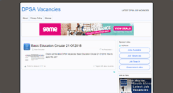 Desktop Screenshot of dpsa-vacancies.com
